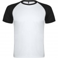 Indianapolis kortärmad unisex sport-T-shirt, Vit / Solid svart