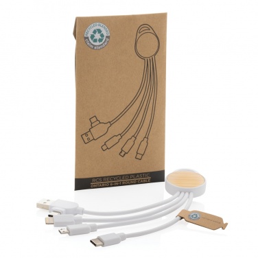 Logotrade profilreklam bild: Ontario 6-i-1 rund kabel i RCS återvunnen plast
