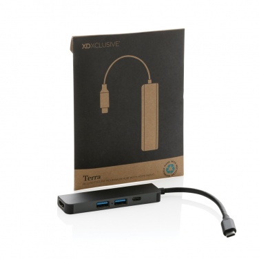Logotrade reklamprodukter bild: Terra hub med HDMI input i RCS återvunnen aluminium
