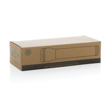 Logotrade kampanjprodukter bild: Lucid 5W ficklampa RCS certifierad återvunnen plast & bambu