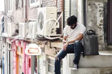 Logotrade reklamprodukter bild: Urban stöldskyddad skärbeständig ryggsäck