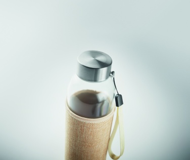 Logotrade presentreklam bild: Glasflaska med neoprenfodral
