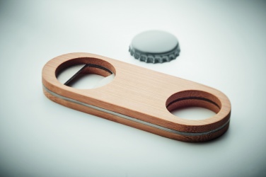 Logotrade presentreklam bild: Oval kapsylöppnare i bambu VALBAMPER