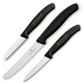 Set med 3 SwissClassic knivar Victorinox, svart