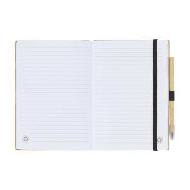 Logotrade kampanjprodukter bild: BambooPlus Paper Notebook A5 - Bläckfri penna