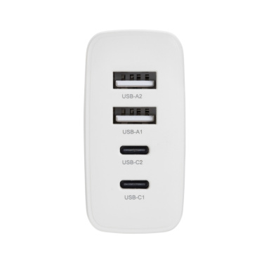 Logotrade profilprodukter bild: TravelCharge Pro RCS rplastisk reseladdare med USB C