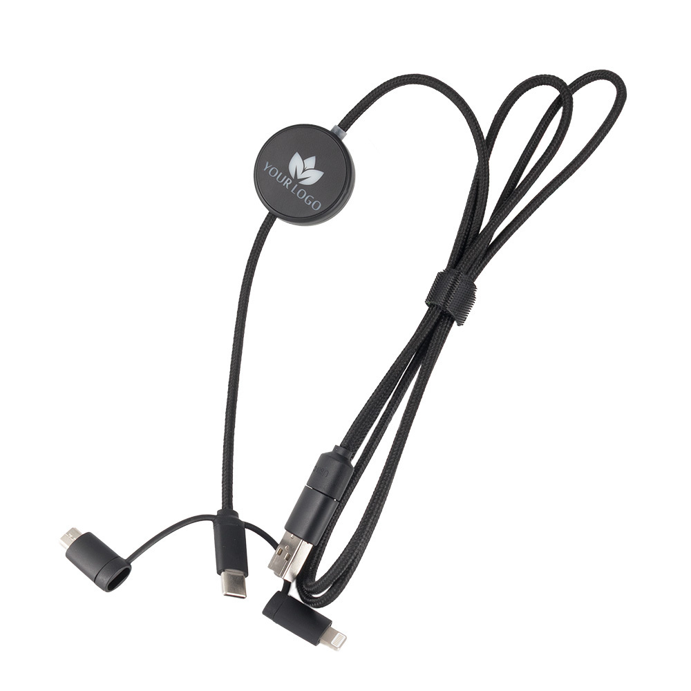 Logotrade kampanjprodukter bild: Kabel 4-i-1 med upplyst logotyp - LH-ZM02