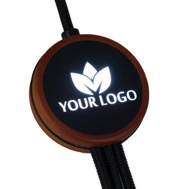Logotrade presentreklam bild: Kabel 3-i-1 med upplyst logotyp - LH-ZM04