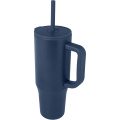 Brady 900 ml RCS-certifierad isolerad mugg med silikonsugrör, Marin