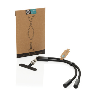 Logotrade kampanjprodukter bild: LoopAmp RCS RPET handledsrem för telefon med 60 W kabel