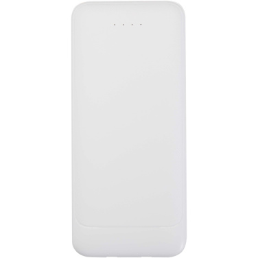 Logotrade profilprodukter bild: Adhil 10 000 mAh 10 W powerbank av återvunnen plast med två inbyggda kablar