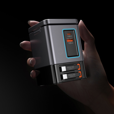 Logotrade presentreklam bild: Urban Vitamin Sacramento 105WGAN laddare med utdragbara kabl