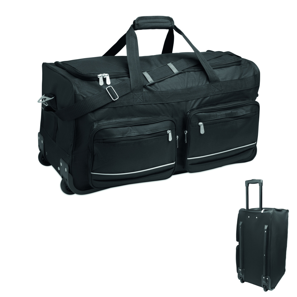 Logotrade profilprodukter bild: Duffelbag Trolley 600D RPET