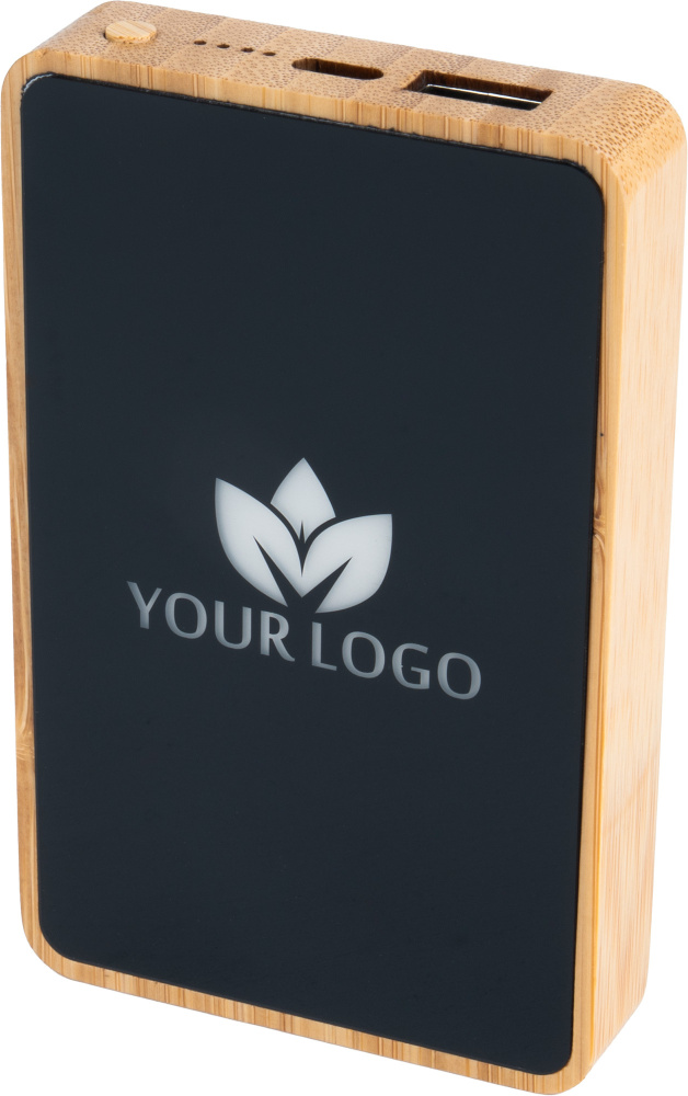Logotrade kampanjprodukter bild: Powerbank 5000 mAh med upplyst logotyp