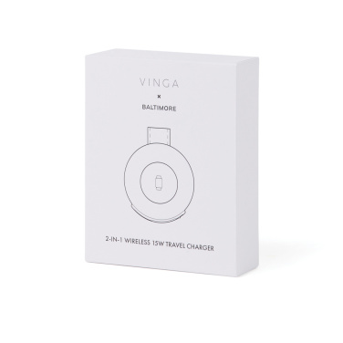 Logotrade profilprodukter bild: VINGA Baltimore RCS 2-in-1 Wireless 15W Travel Charger